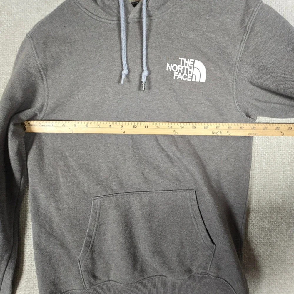 The North Face Mens Gray Topo Map Graphic Pullover Hoodie Size Small